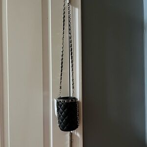 White House Black Market Quilted Black Crossbody Bag